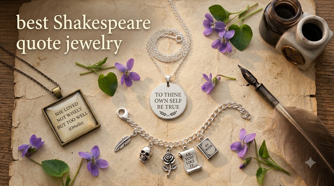 best Shakespeare quote jewelry