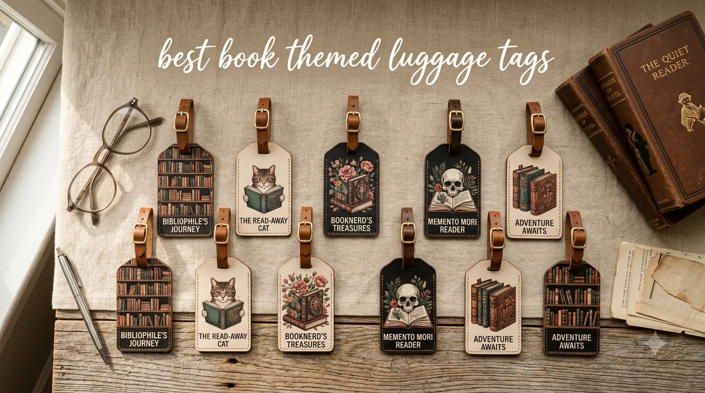 best book themed luggage tags