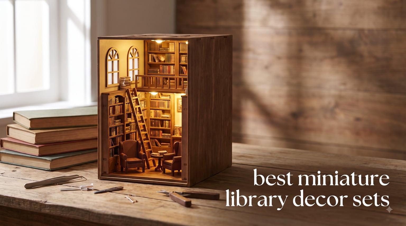 best miniature library decor sets