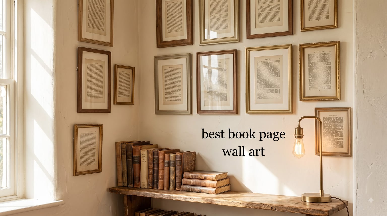 best book page wall art
