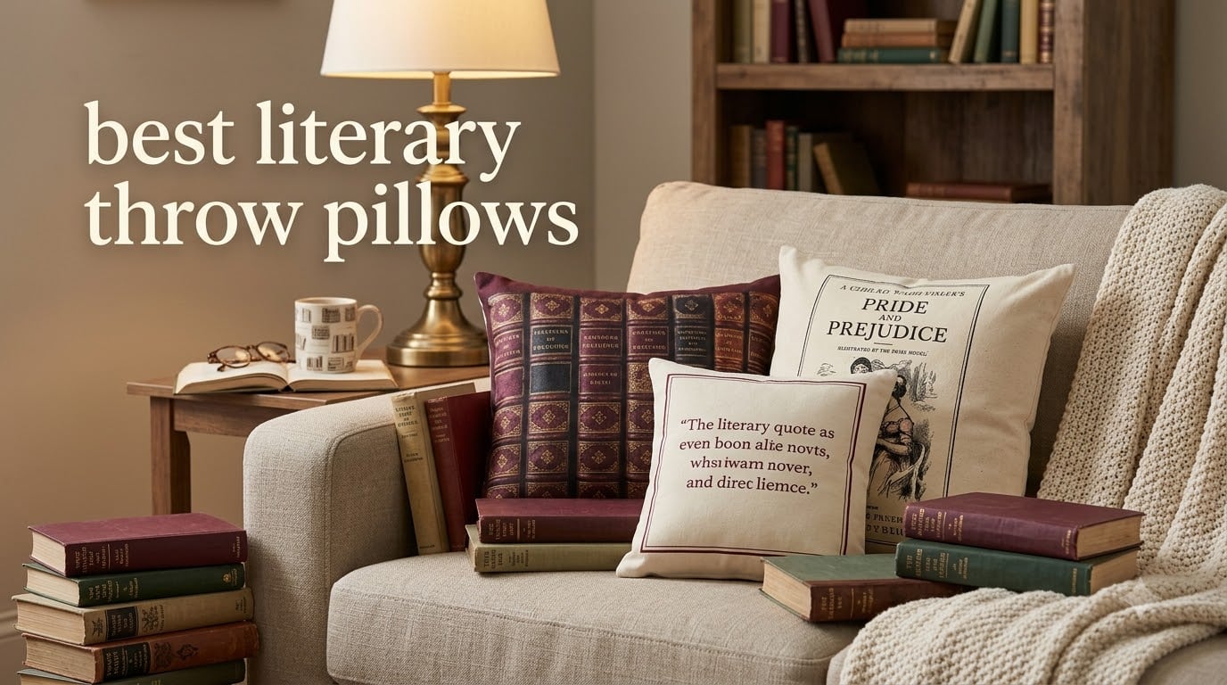 best literary throw pillows