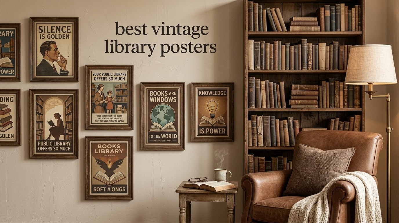 best vintage library posters