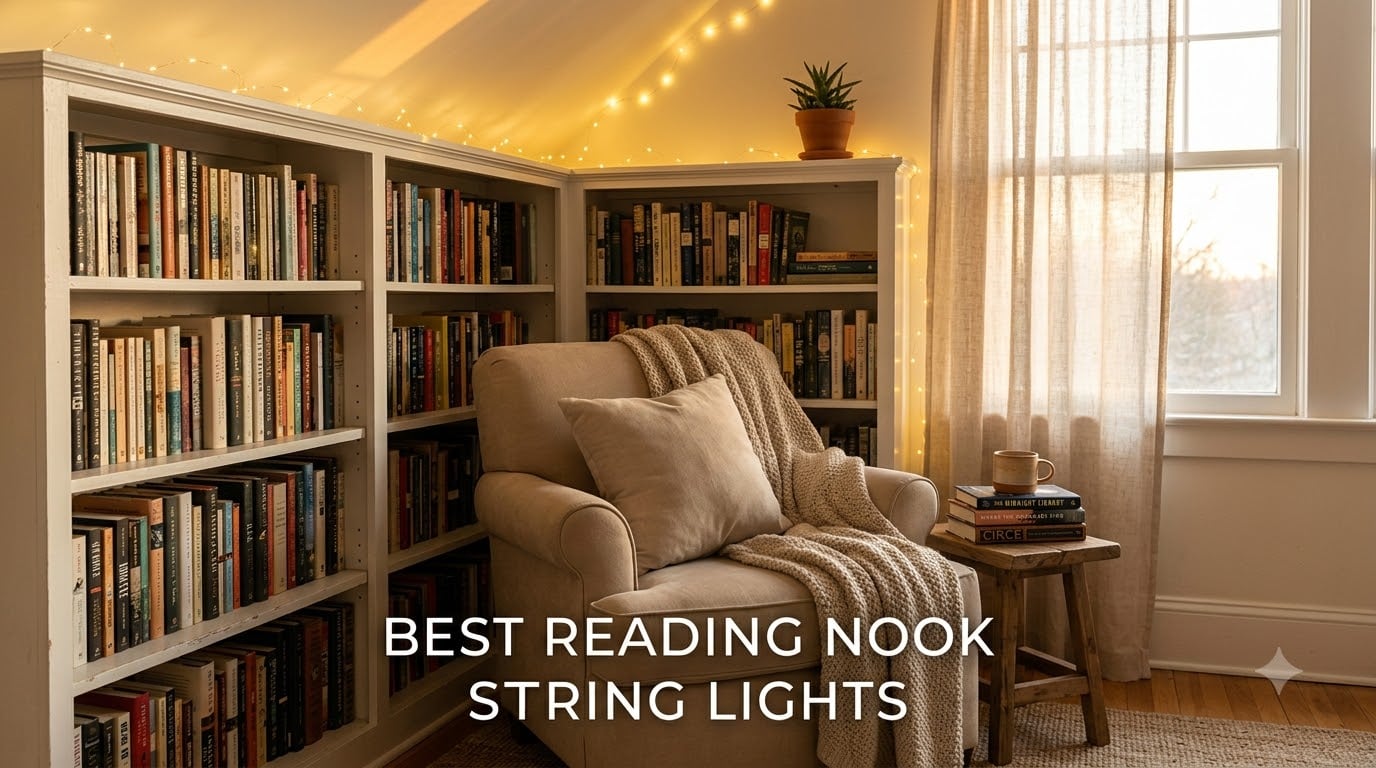 best reading nook string lights