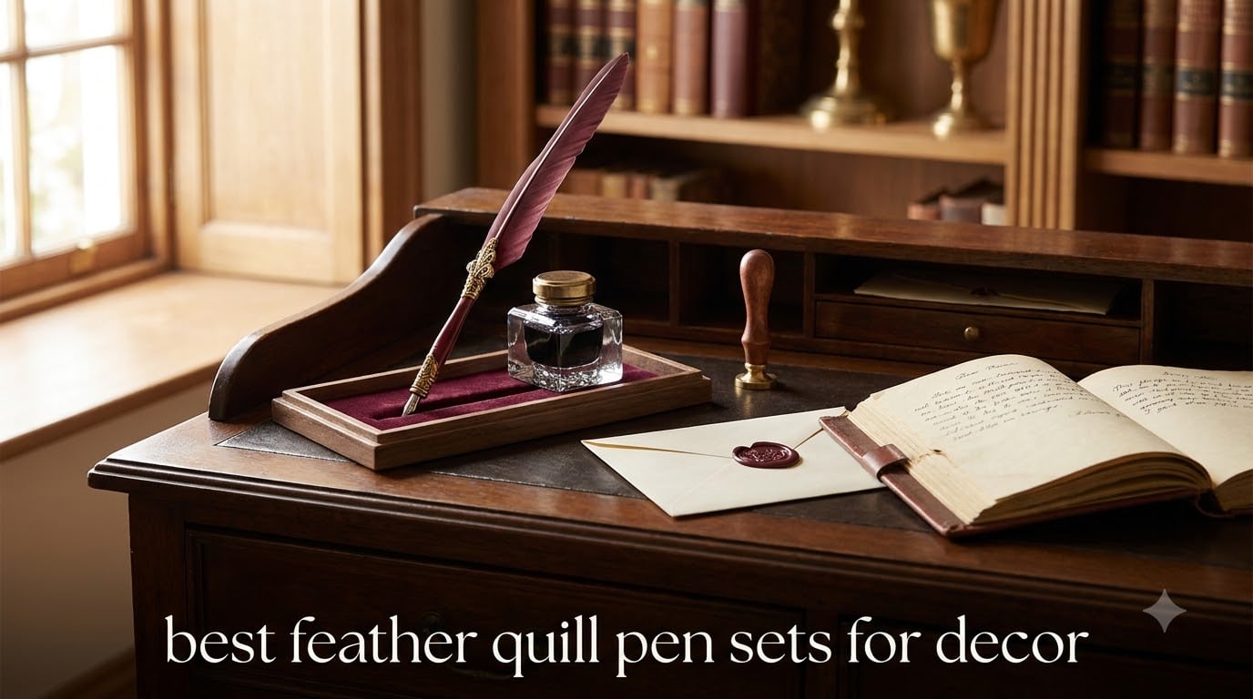 best feather quill pen sets for decor