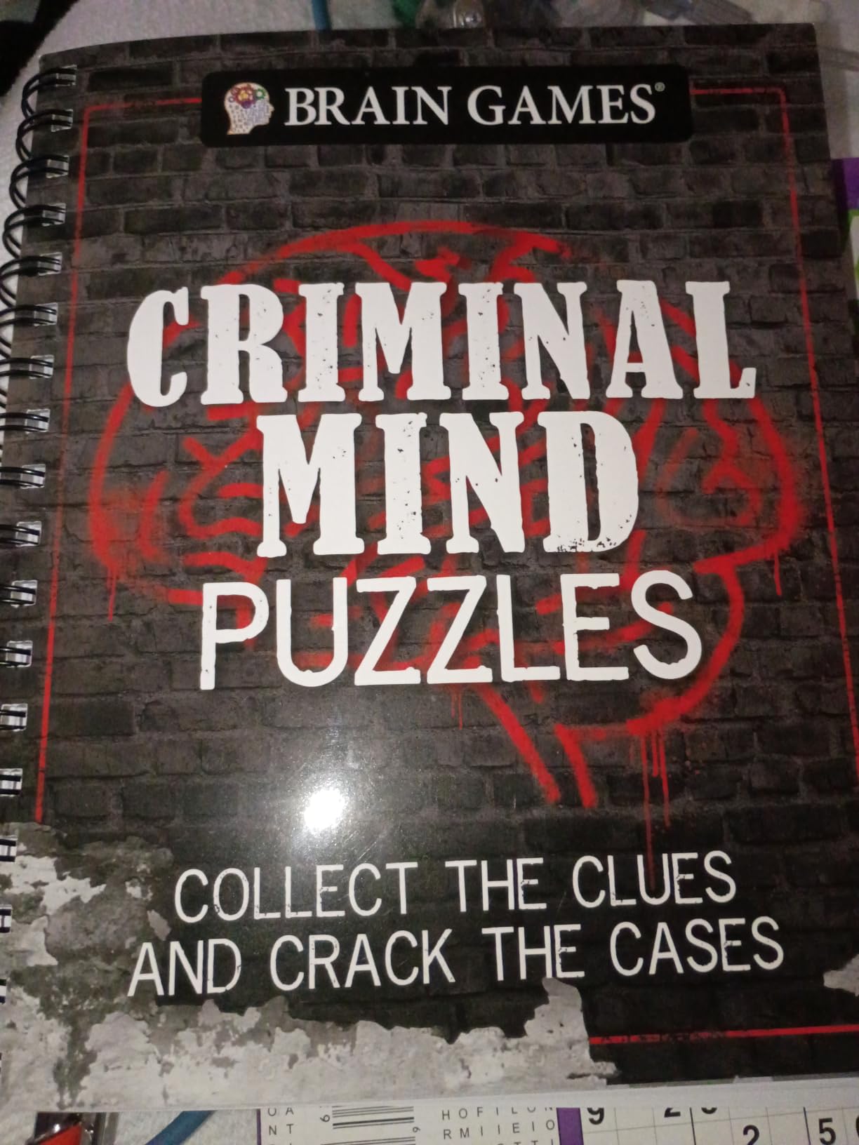 Brain Games - Criminal Mind Puzzles: Crime-Themed Brain Teasers | Visual, Verbal, Memory & Logic Puzzles | Spiral Bound Activity Book for Adults & Teens customer photo 1