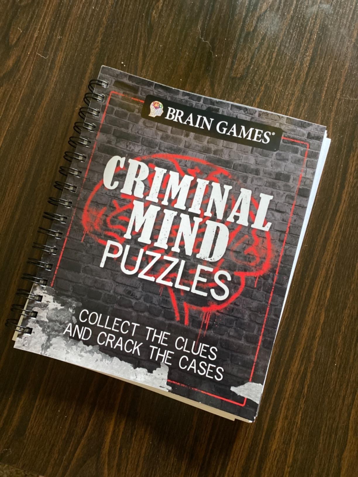 Brain Games - Criminal Mind Puzzles: Crime-Themed Brain Teasers | Visual, Verbal, Memory & Logic Puzzles | Spiral Bound Activity Book for Adults & Teens customer photo 2