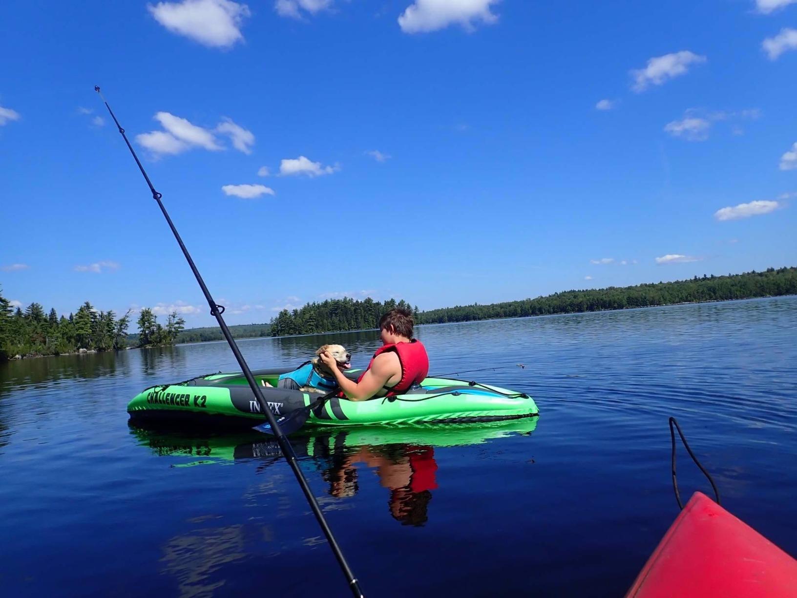 INTEX Challenger Inflatable Kayak Series: Includes Deluxe 86in Kayak Paddles and High-Output Pump - SuperStrong PVC - Adjustable Seat with Backrest - Removable Skeg - Cargo Storage Net customer photo 1