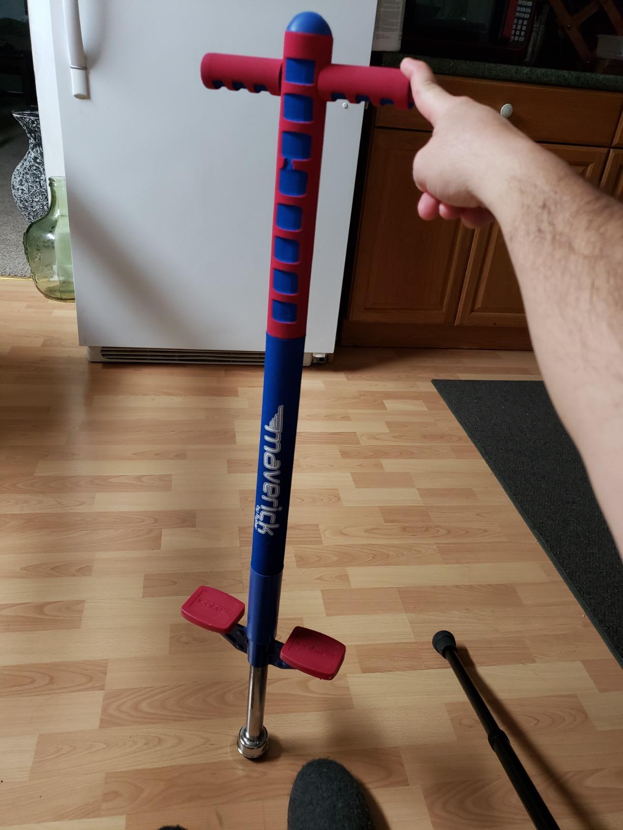 Flybar Foam Maverick Pogo Stick for Kids Ages 5+, Weights 40 to 80 Pounds by The Original Pogo Stick Company, Black/Silver customer photo 1