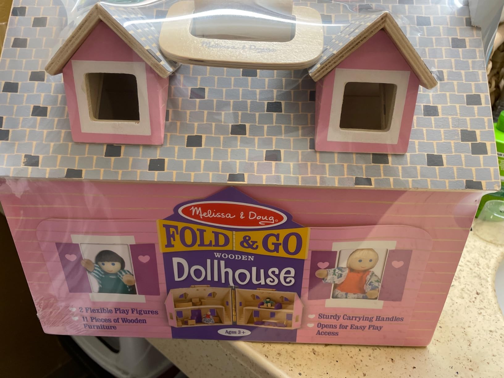 Melissa & Doug Fold & Go Wooden Dollhouse with Dolls and Furniture customer photo 1