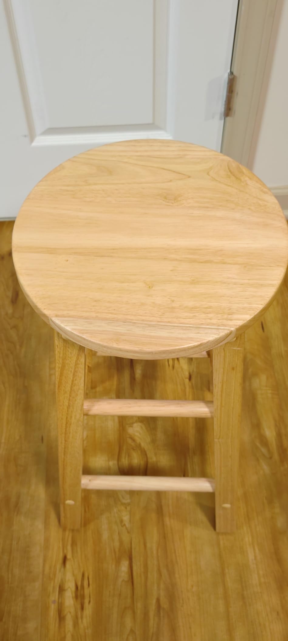 Linon Natural Barstool with Round Seat, 24-Inch customer photo 2