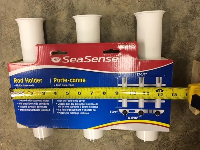 SeaSense 3-Rack Fishing Rod Holder for Your Boat, Pontoon, Garage - Convenient Storage for Fishing Poles, Pliers, Filet Knives & Other Gear customer photo 1