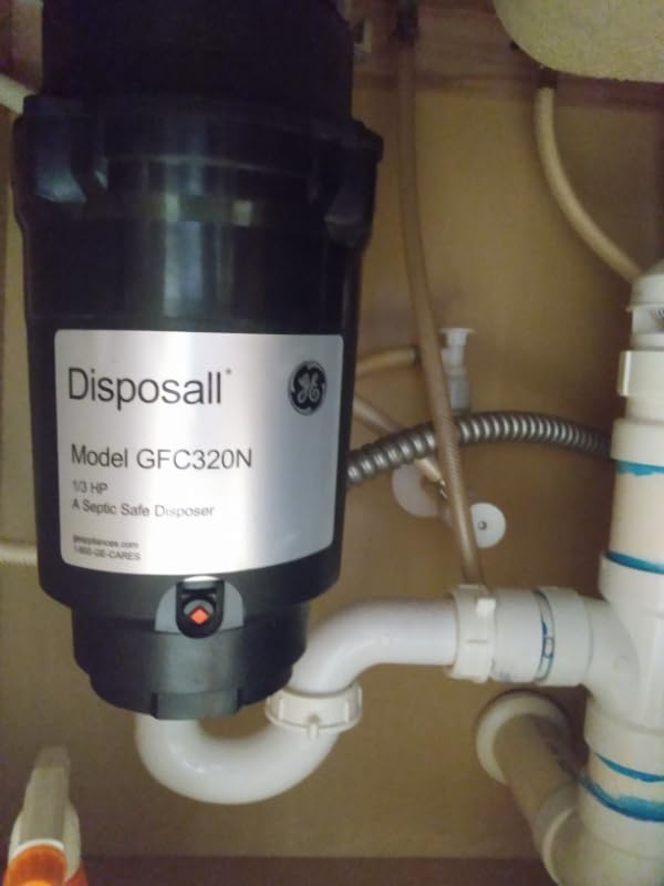 GE Disposall Continuous Feed 1/3 Horsepower Motor Garbage Disposer, Good for Grinding: Cooked Pasta & Fruit Peels, Easy Install Kit & Power Cord Included, Recommended for 1-2 Person Homes, GFC325N customer photo 1