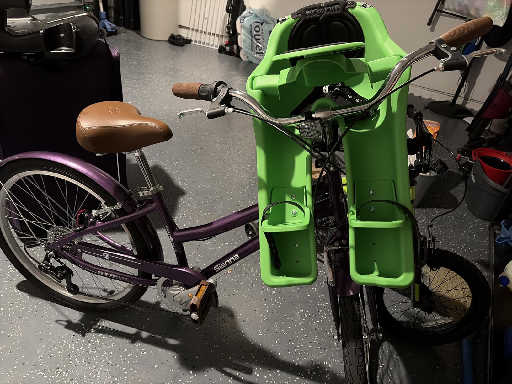 iBert Front Mounted Child Seat with Patented Mounting for Easy and Secure Installation - Child's Bike Seat with 3-Point Safety Harness and Adjustable Foot Cups - Durable Plastic Shell customer photo 2