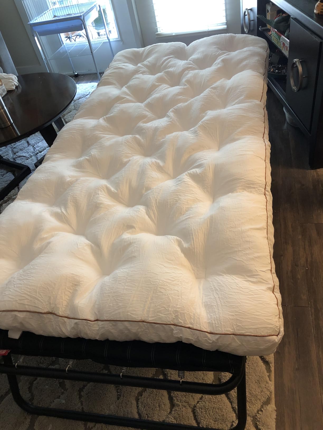Coleman ComfortSmart Big & Tall Cot with Mattress Pad, Folding Steel Camp Bed with Plush Pad for Comfortable Sleeping, Great for Camping, Lounging, Elevated Sleeping, Guests, & More customer photo 2