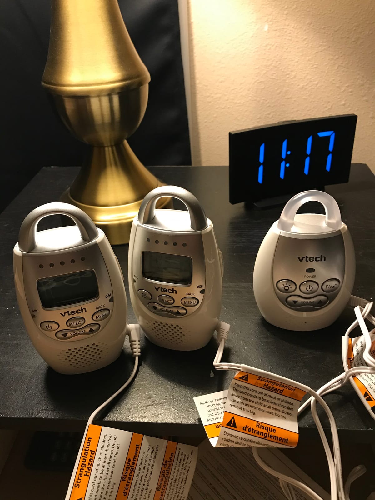 VTech Communications DM221 Audio Baby Monitor with up to 1,000 ft of Range, Vibrating Sound-Alert, Talk Back Intercom & Night Light Loop, White/Silver customer photo 2