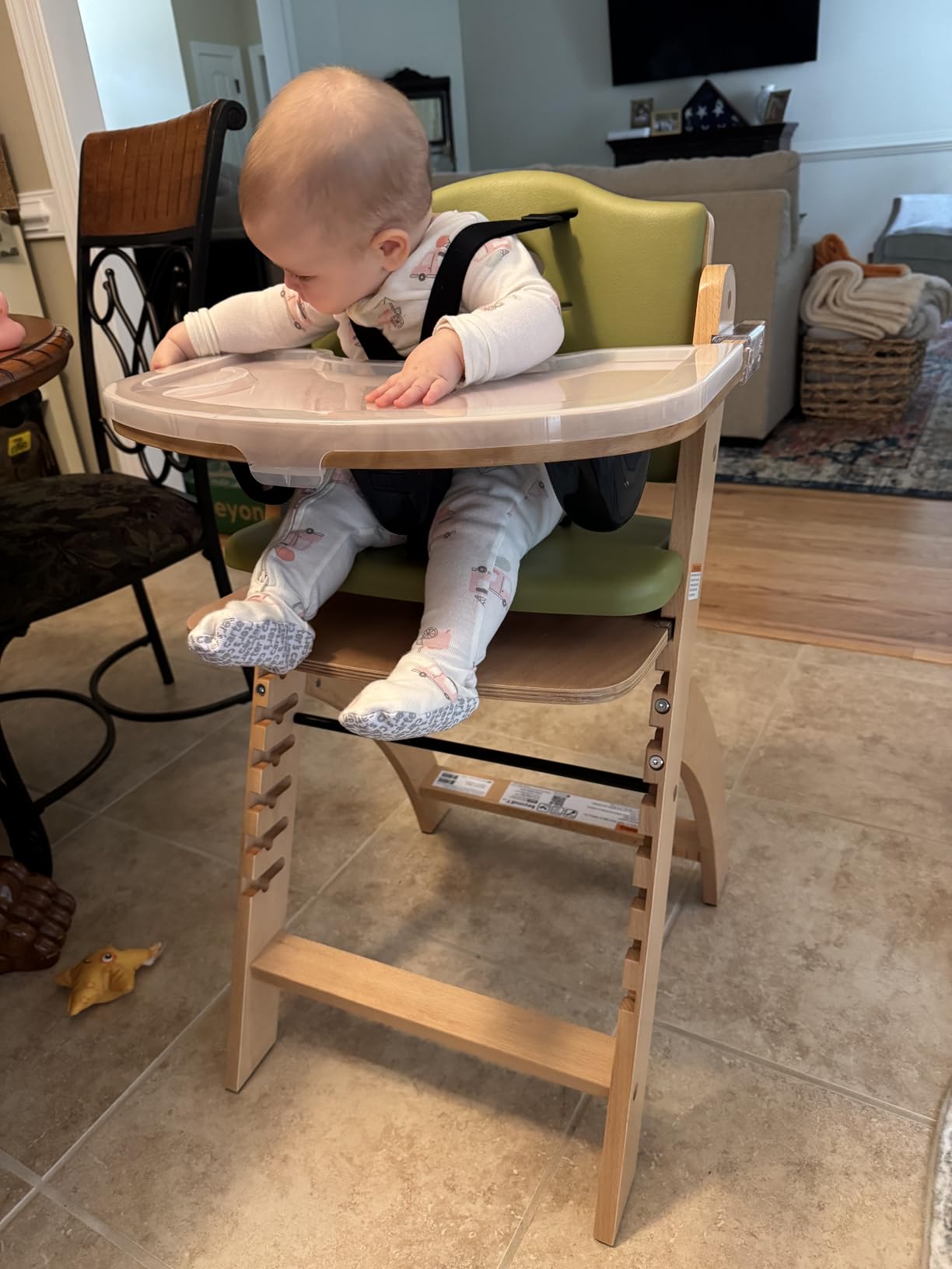 Abiie Beyond Junior Convertible Wooden High Chair with Removable Tray customer photo 2