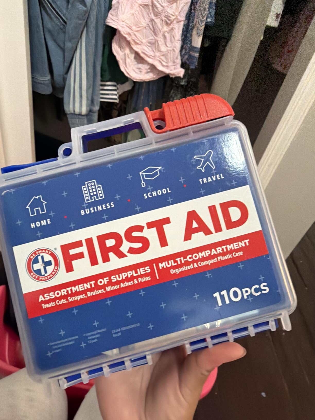 Be Smart Get Prepared 110 pc First Aid Kit: Clean, Treat, Protect Minor Cuts, Home, Office, Car, School, Business, Travel, Emergency, Outdoor, Camping & Sports, FSA/HSA (Packaging may vary) customer photo 2