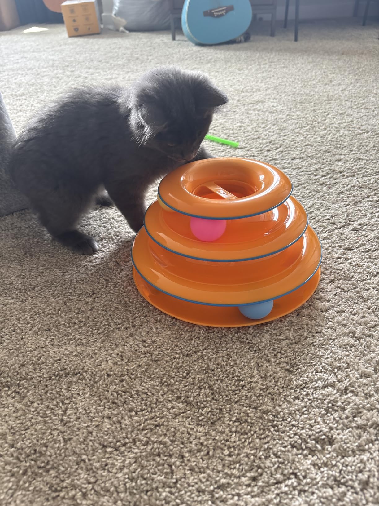 Catstages Tower of Tracks Interactive Cat Toy, 6 Spinning Balls, 10