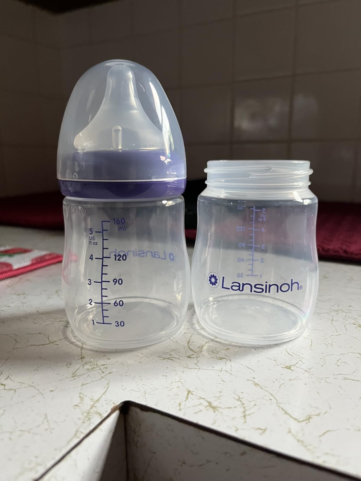 Lansinoh Anti-Colic Baby Bottles, 5 Ounces, 3 Count customer photo 2
