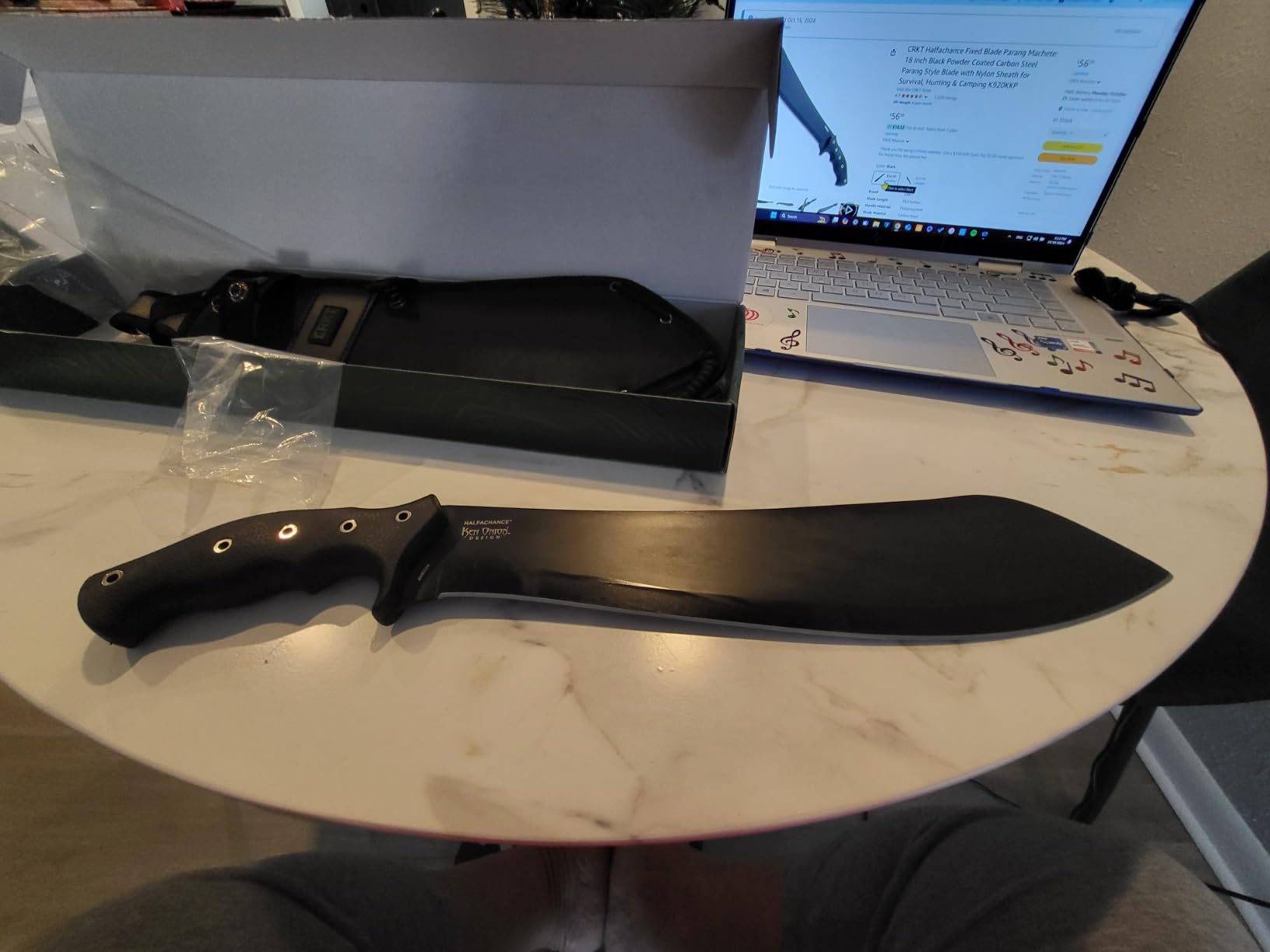 CRKT Halfachance Outdoor Fixed Blade Knife with Sheath, Black, K920KKP | 14