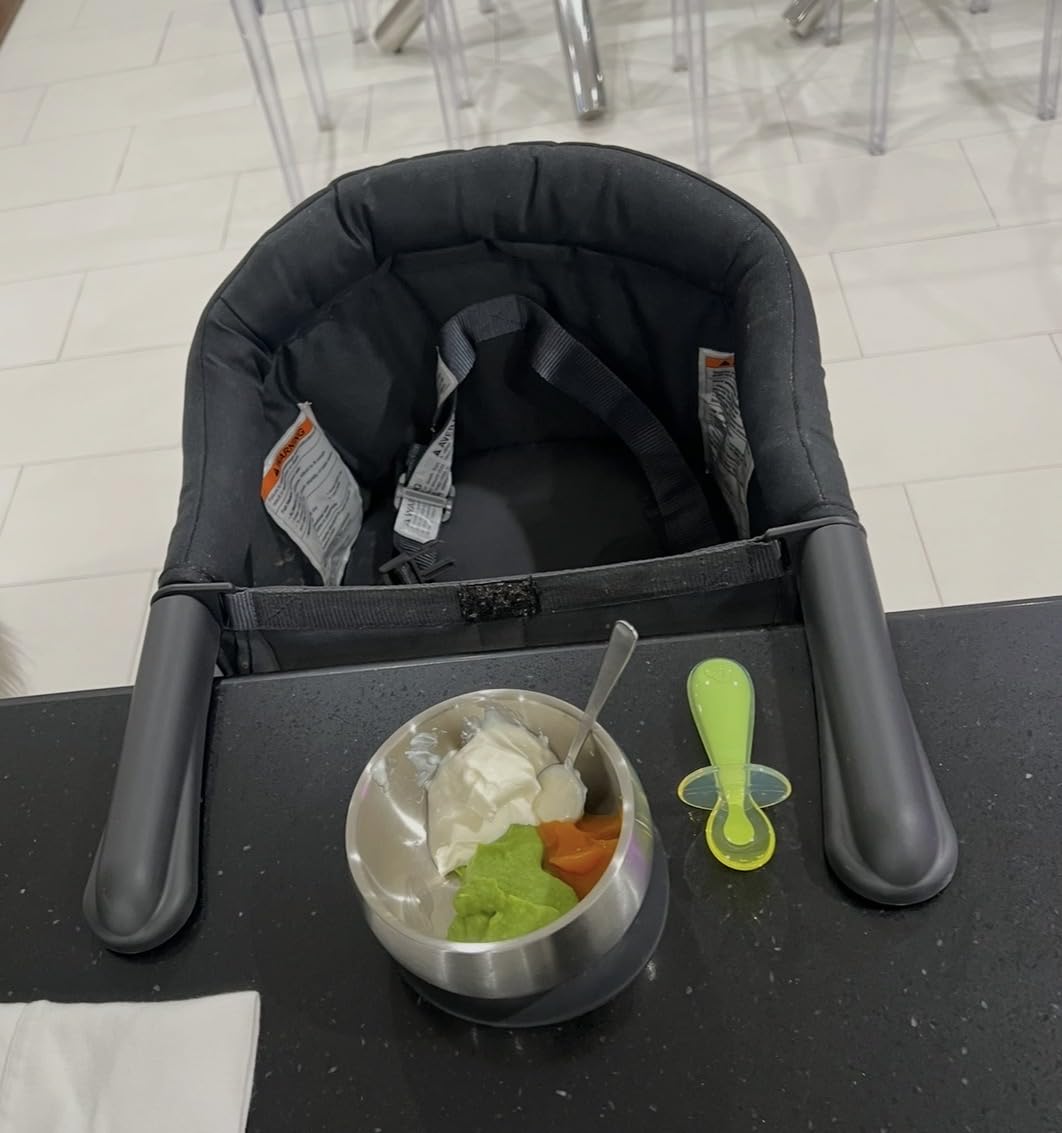 Inglesina Fast Table Chair, Black - Portable Baby High Chair - for Babies & Toddlers up to 37 lbs - Collapsible Design - Fits Tables 0.8'' to 3.5'' Thick customer photo 2