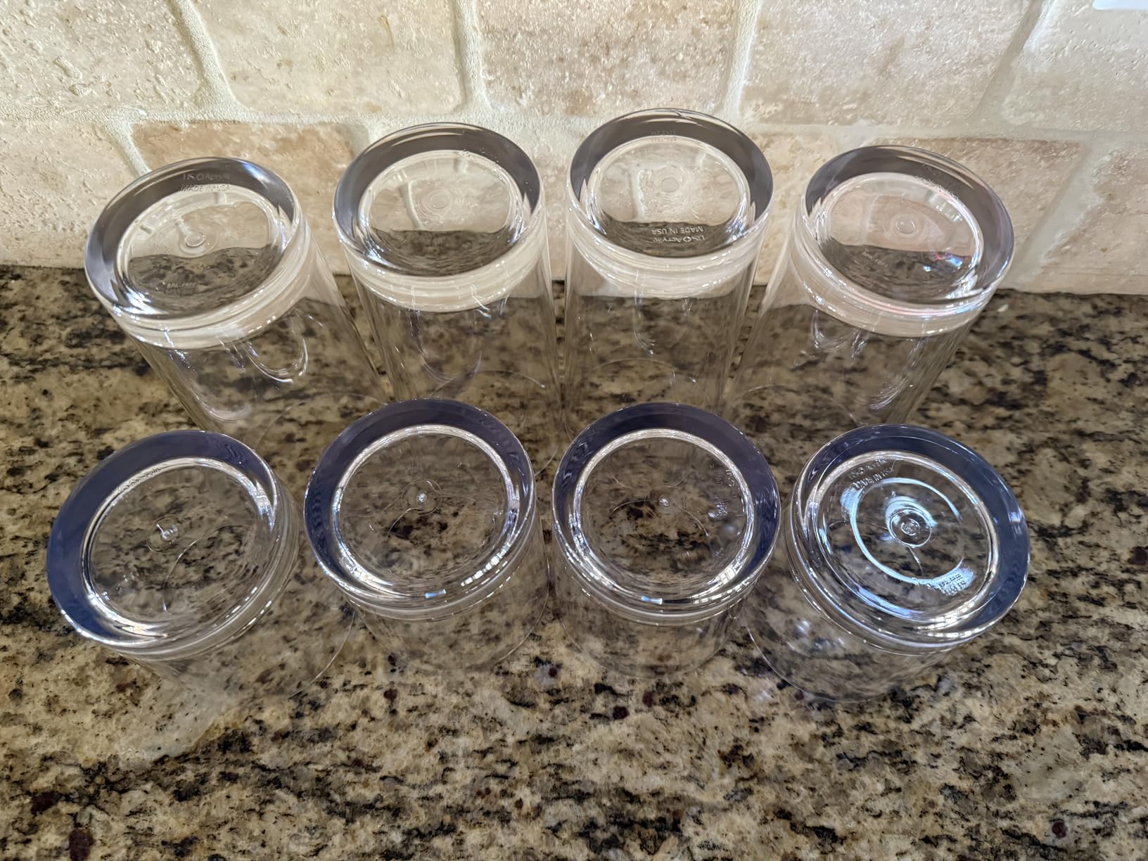 US Acrylic Classic Clear Plastic Reusable Drinking Glasses (Set of 8) 12oz Rocks & 16oz Water Cups | BPA-Free Tumblers, Made in USA | Top-Rack Dishwasher Safe customer photo 2