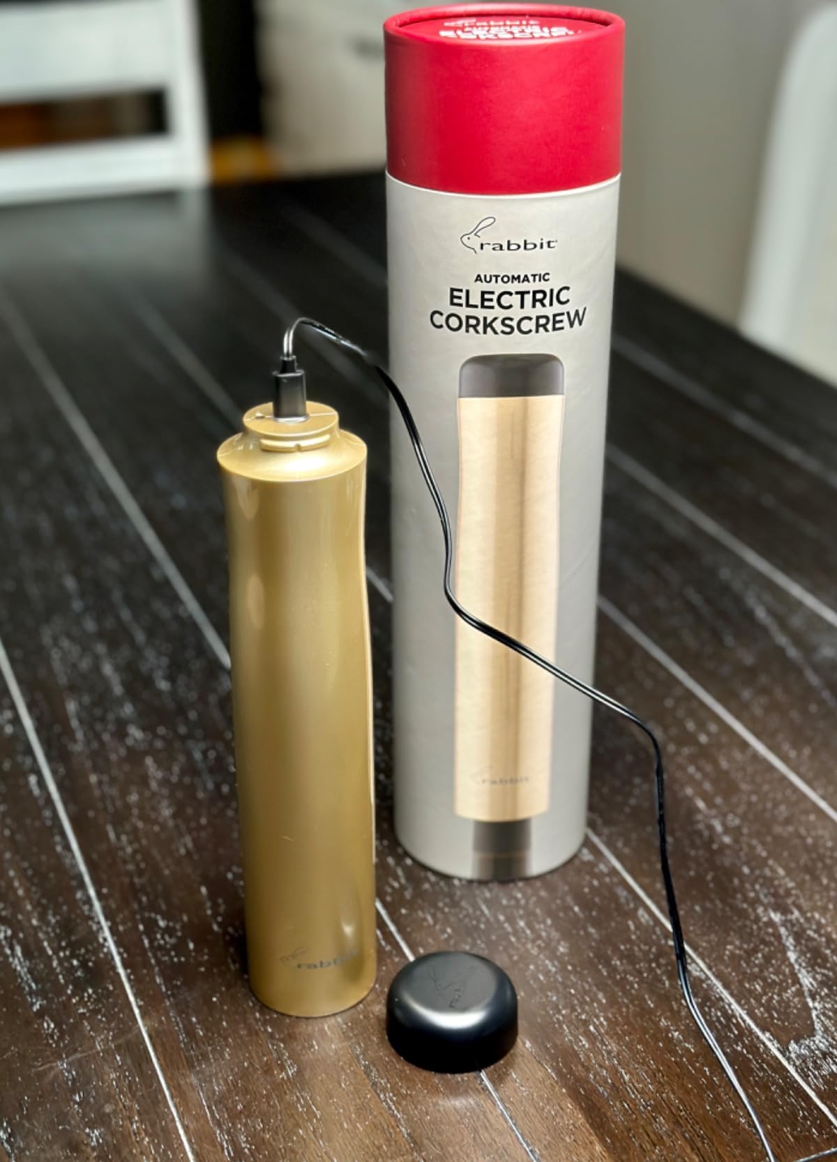 Rabbit Automatic Electric Corkscrew - Hands-Free Wine Opener with Integrated Foil Cutter, Rechargeable Cordless Electric Bottle Opener for All Cork Types - Barware Essential & Kitchen Tools customer photo 2