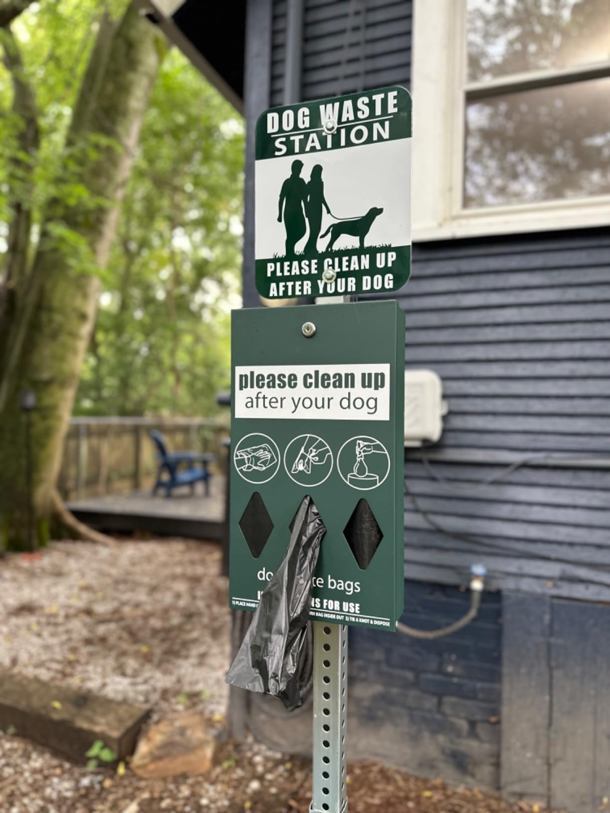 ZERO WASTE USA - Rust-Proof Dog Waste Station with 2,400 Bags - Green customer photo 2