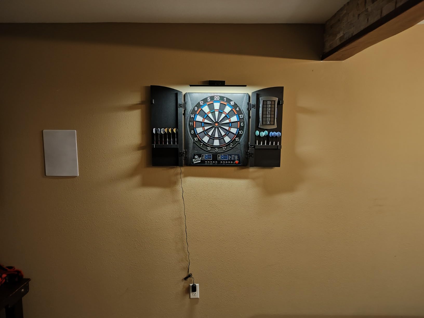 Fat Cat Mercury Electronic Dart Board, 13.5 Inch Soft Tip with Cabinet customer photo 2