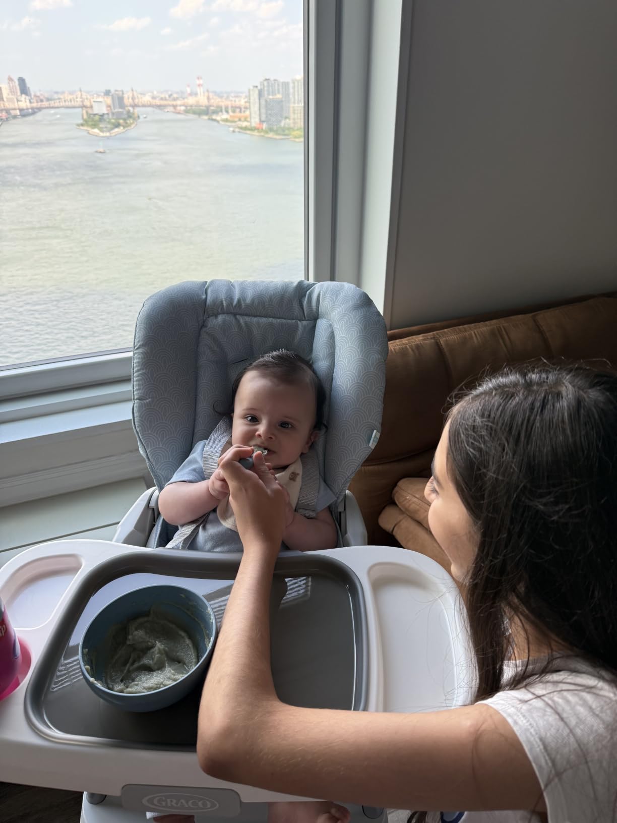 Graco Slim Snacker High Chair, Ultra Slim, Fast-Folding, Multiple Recline Positions, Comfortable Feeding, Whisk customer photo 1