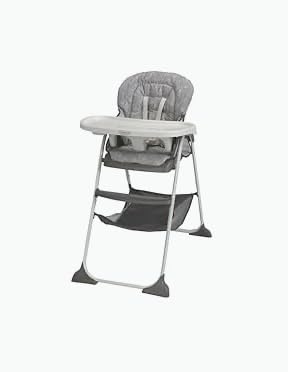Graco Slim Snacker High Chair, Ultra Slim, Fast-Folding, Multiple Recline Positions, Comfortable Feeding, Whisk customer photo 2