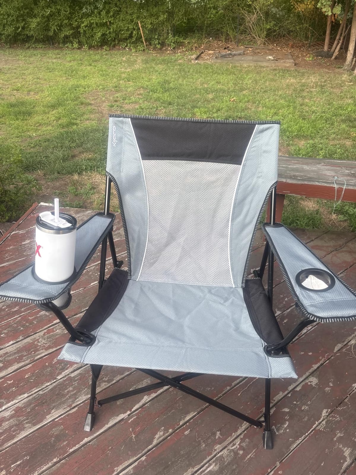 Kijaro Portable Camping Chairs - Hallet Peak Gray | Versatile Folding Sports Chair with Dual Lock Feature for Outdoor & Lawn customer photo 2