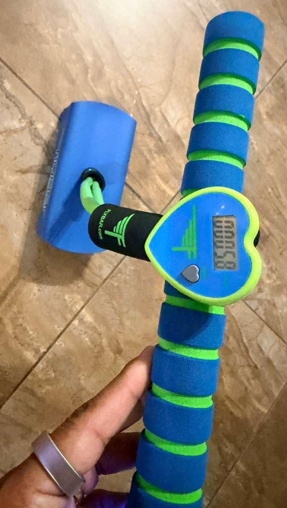 Flybar My First Foam Pogo Jumper for Kids Fun and Safe Pogo Stick, Durable Foam and Bungee Jumper for Ages 3 and up Toddler Toys, Supports up to 250lbs (Blue) customer photo 1