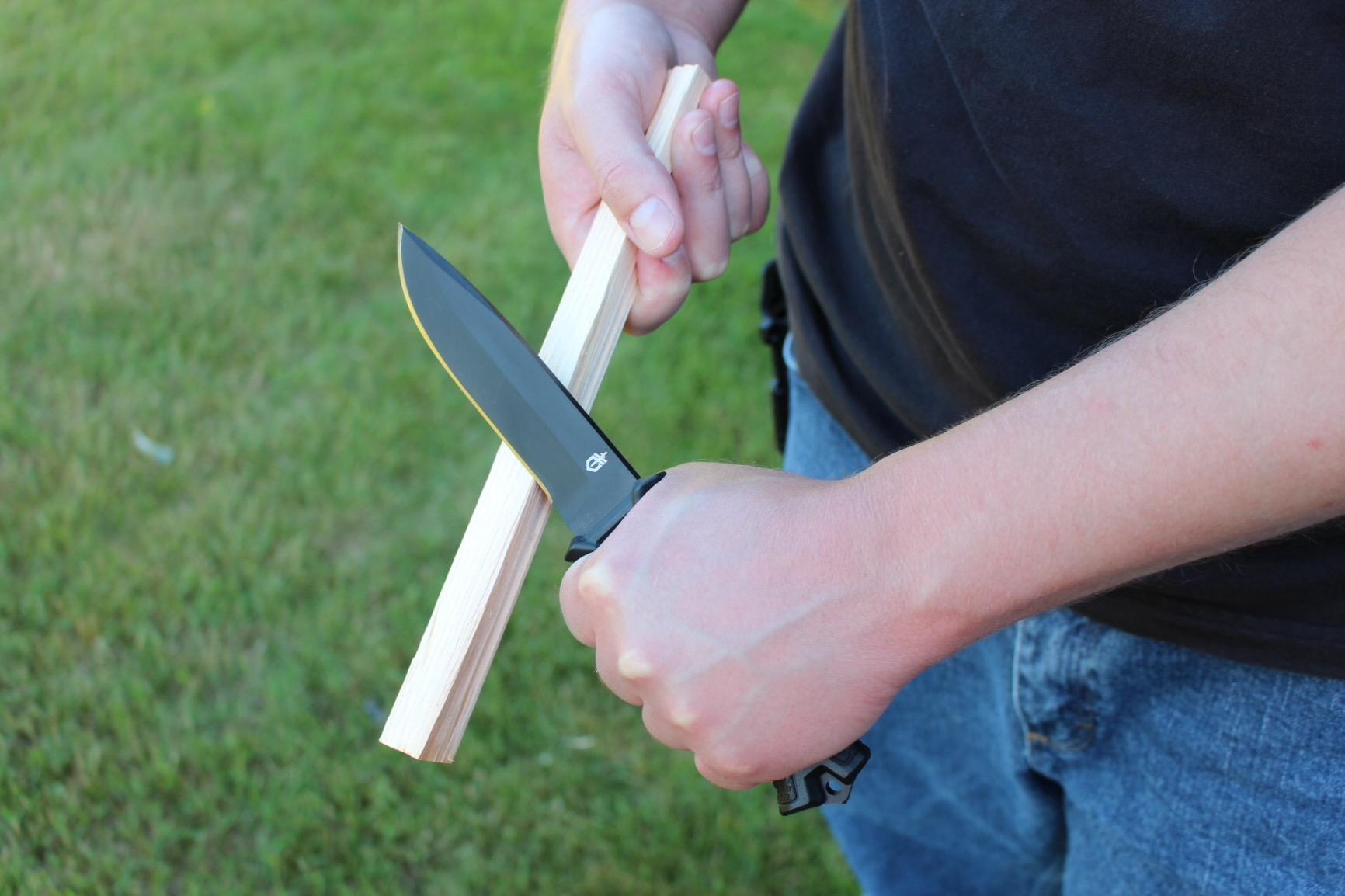 Gerber Gear StrongArm Knife - Fixed Blade - Tactical Knife for Survival Gear - Full Tang, 420HC Steel Blade - Camping Survival Knife - Made in USA - Plain edge, Coyote Brown customer photo 2