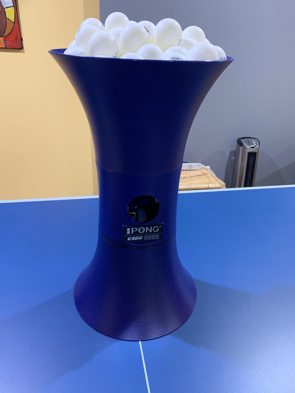iPong V300 Table Tennis Training Robot - Serves 40mm Regulation Ping Pong Balls Automatically - Play Solo w/o Playback Mode on your Ping Pong Table - Various Models Available, Size 19 , Blue customer photo 1