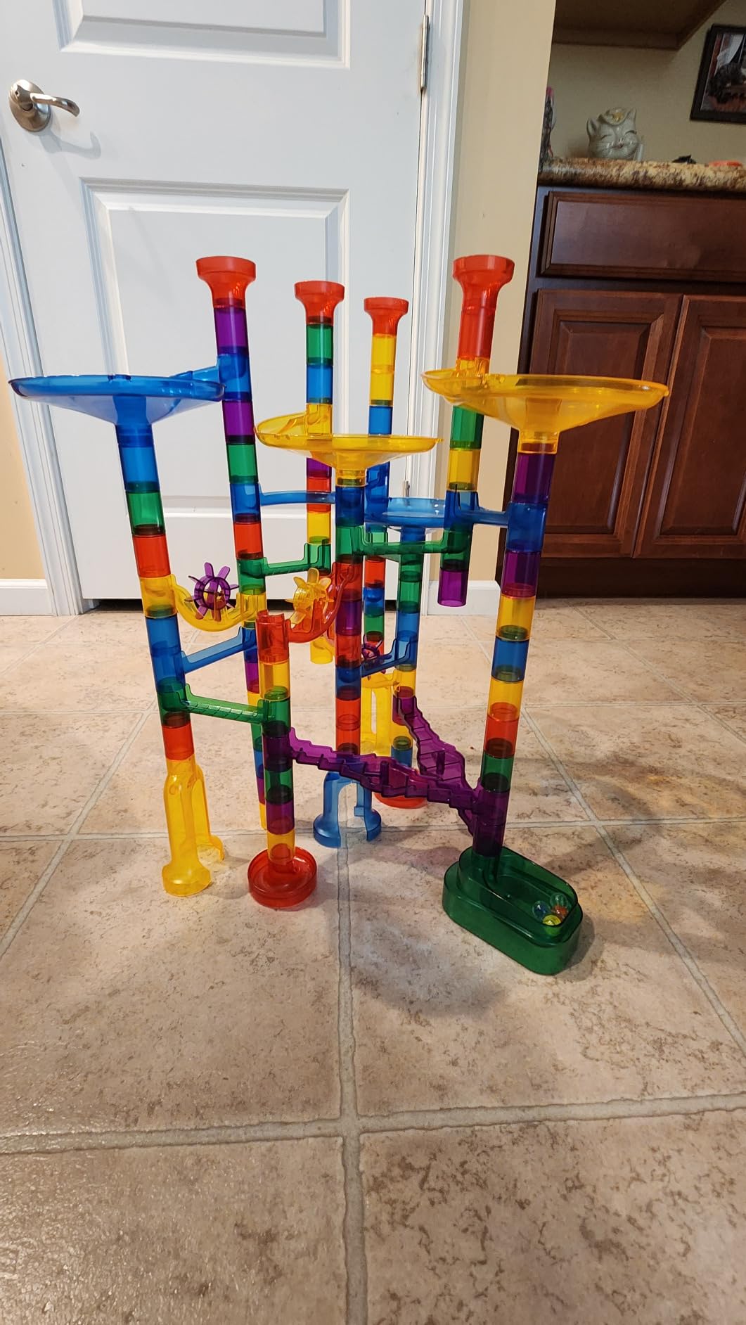 Marble Genius Marble Run Super Set, 150 Translucent Pieces, STEM Toy customer photo 2
