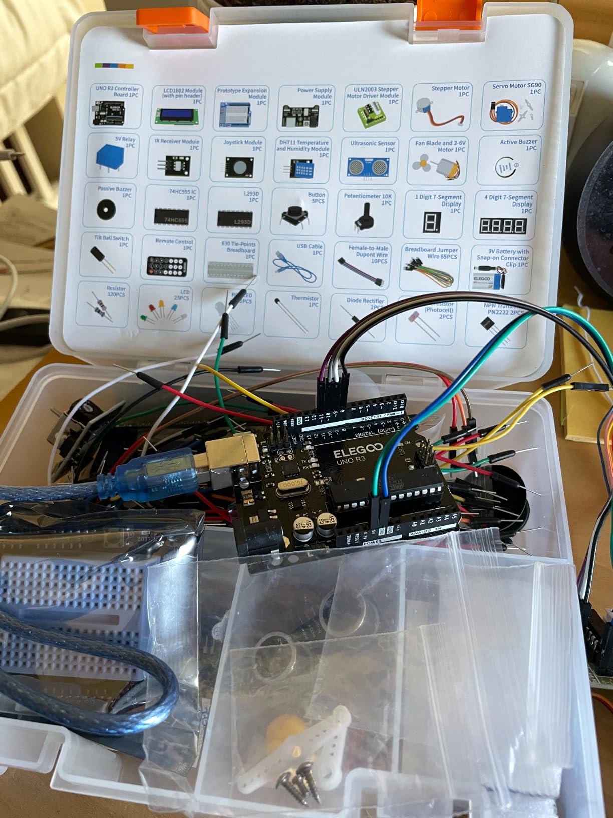 ELEGOO UNO R3 Project Super Starter Kit with PDF Tutorial for Beginners | Compatible with Arduino, 22+ Hands-on Projects, Upgraded Starter Kits with Power Supply, STEM, DIY Basic Circuit Building customer photo 1