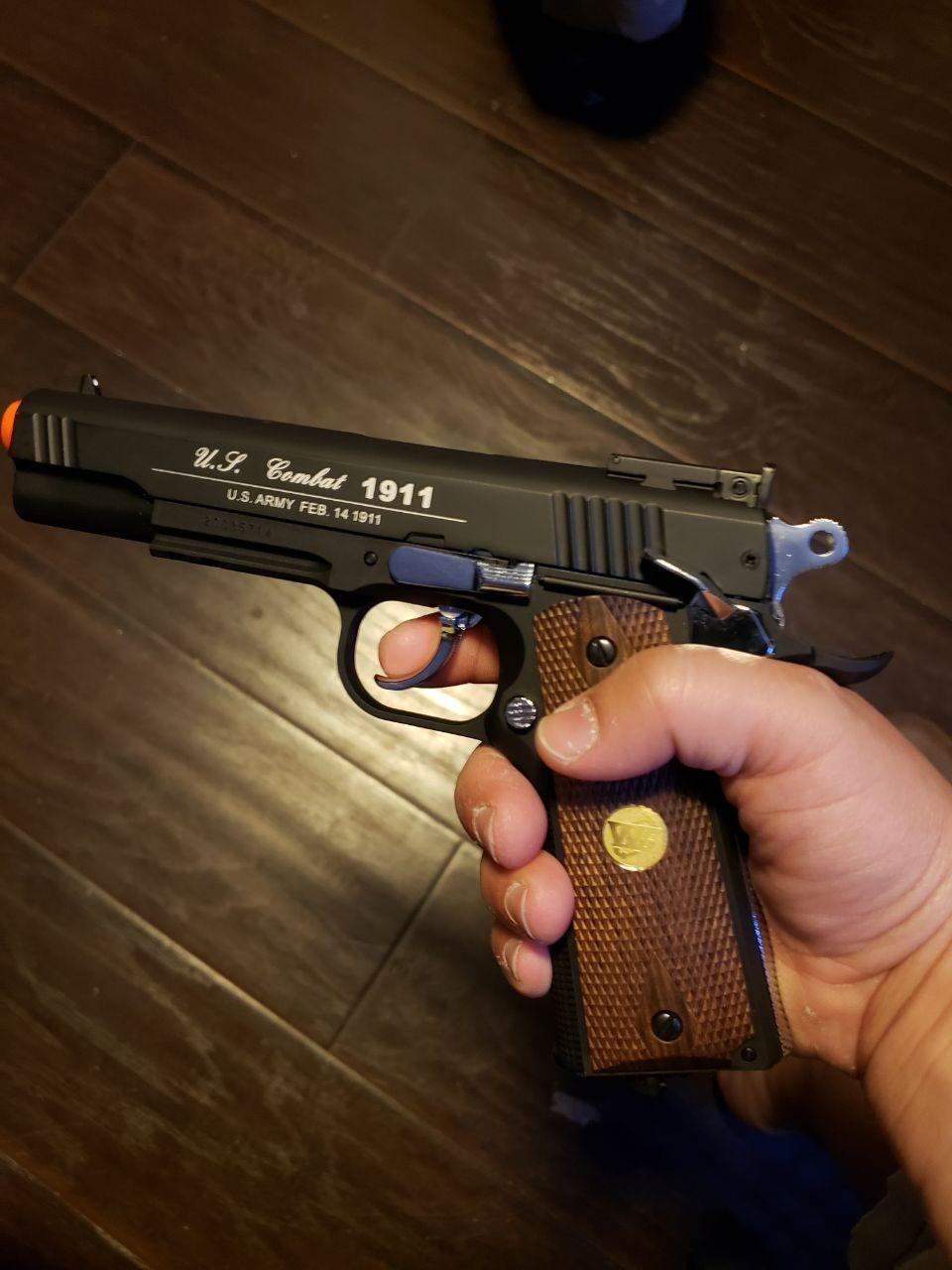 500 fps new full metal wg airsoft m 1911 gas co2 hand gun pistol w/ 6mm bb bbs(Airsoft Gun) customer photo 1