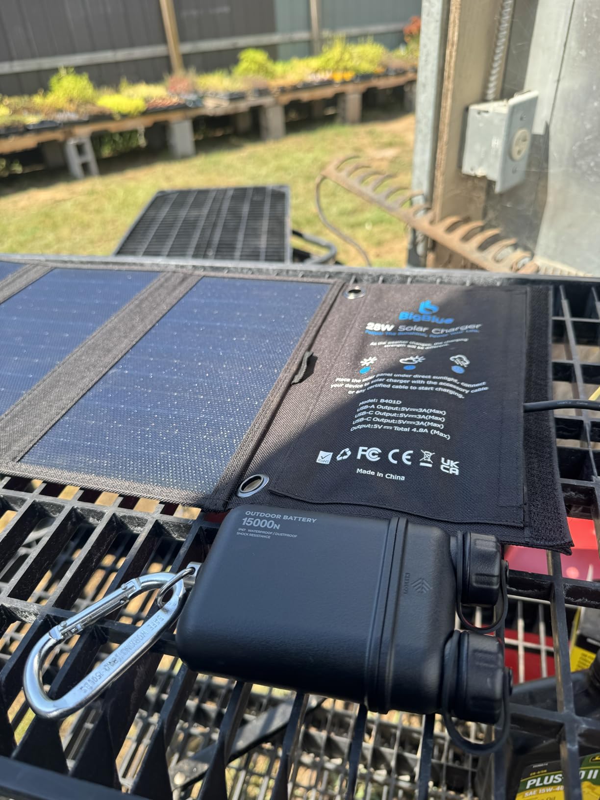 BigBlue 28W High-Efficiency Solar Panel Charger with Dual USB-C and USB-A | Solar Phone Charger for Camping, Backpacking, Folding Solar Panels for iPhone, iPad, Samsung Galaxy, Power Bank, GPS etc customer photo 2