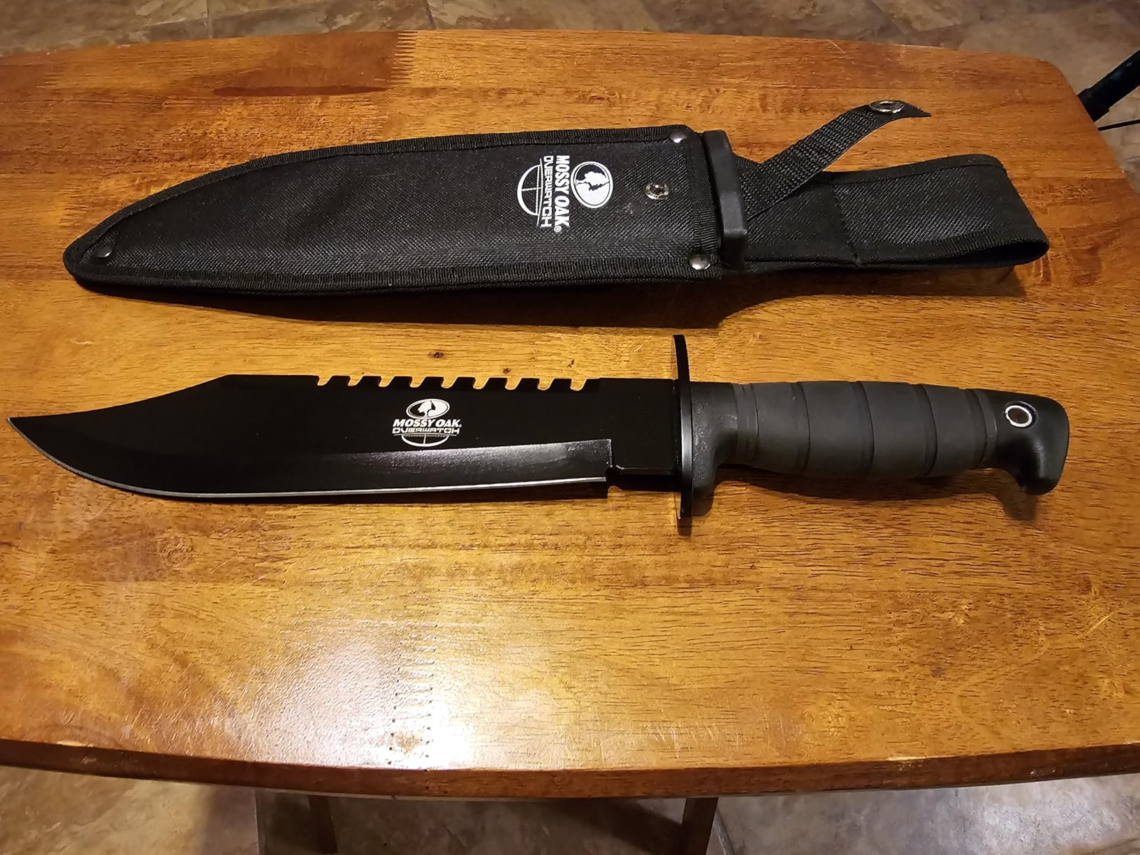 Mossy Oak 15-inch Survival Knife with Sharpener and Fire Starter | Fixed Blade Hunting Bowie Knife for Camping, Tactical, Outdoor customer photo 1