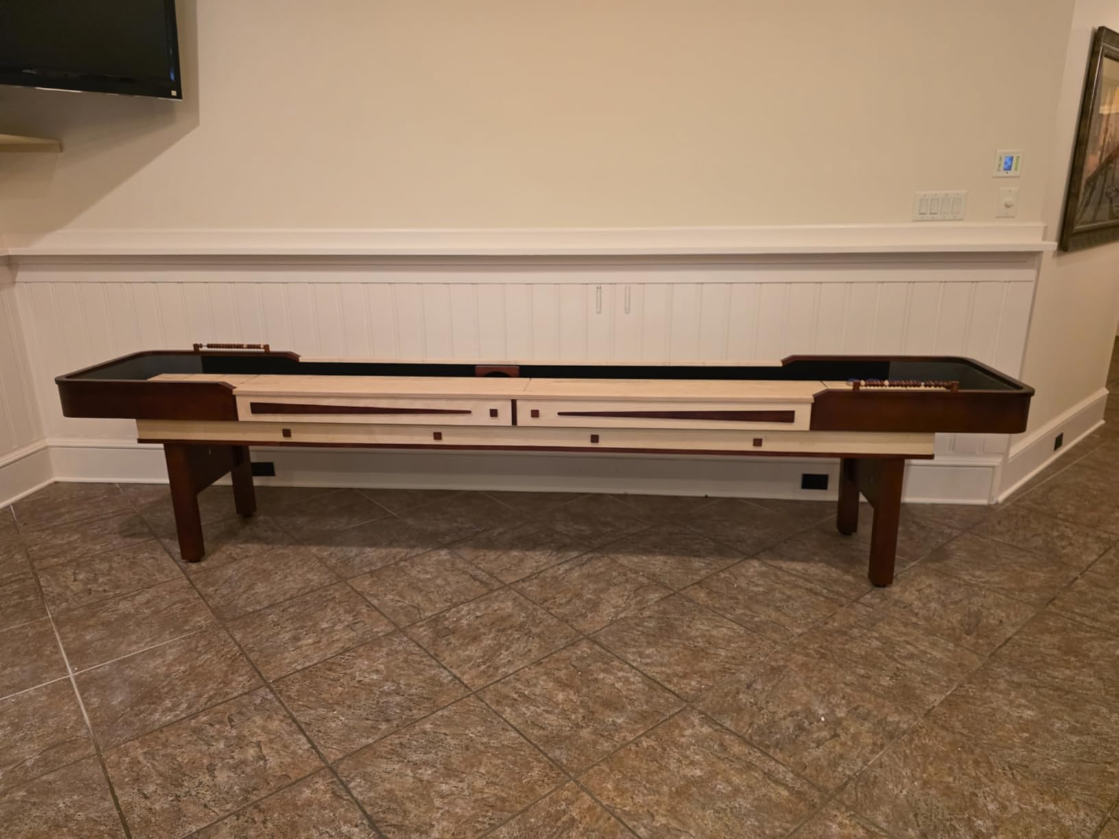 Hathaway Merlot 12-Ft Shuffleboard Game Table - Walnut Finish customer photo 1