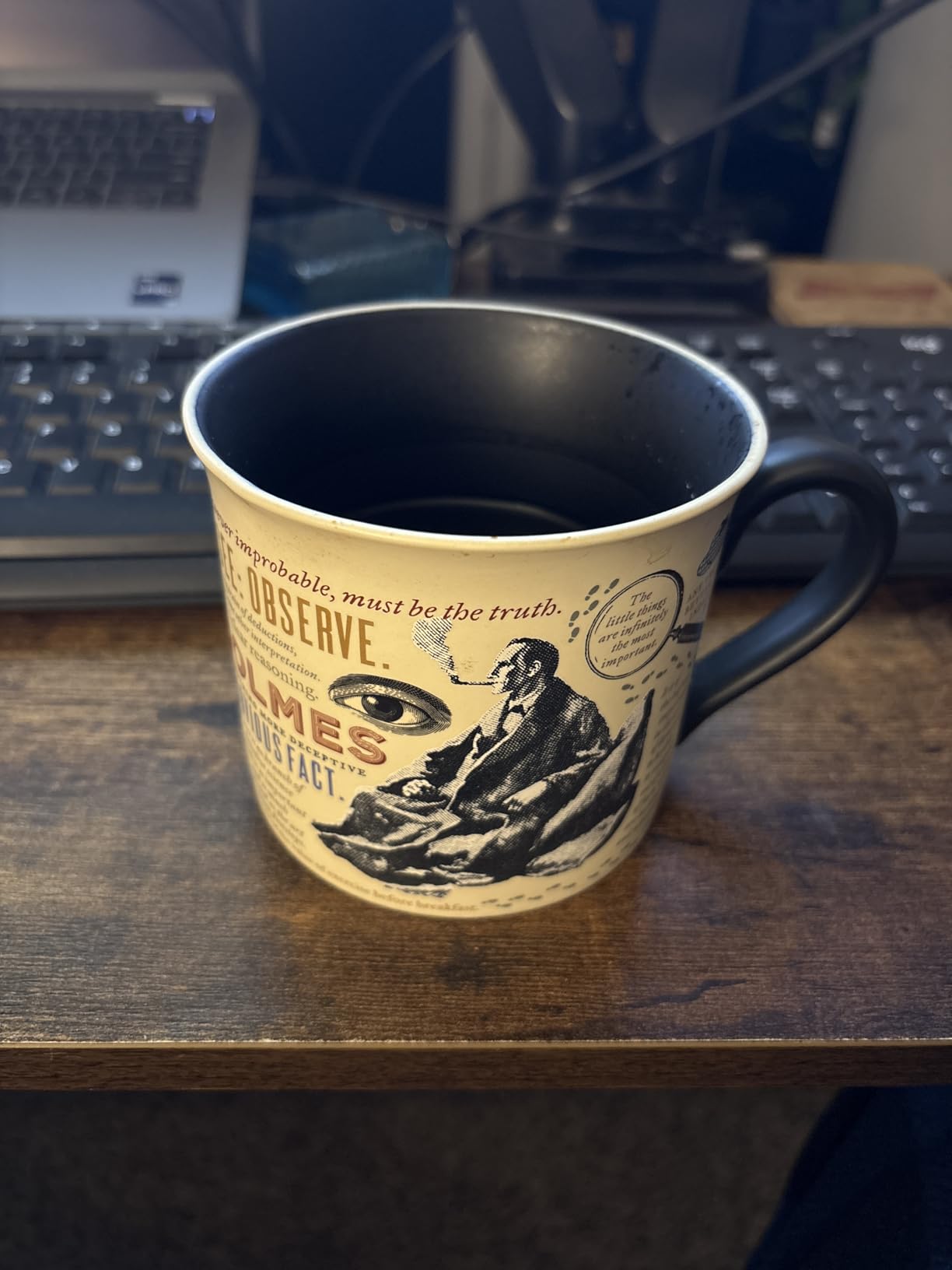 The Unemployed Philosophers Guild Sherlock Holmes Coffee Mug - Features Holmes Quotes, Rules of Deduction, Intriguing Images, and Sidney Paget's Portrait, Comes in a Fun Box customer photo 1