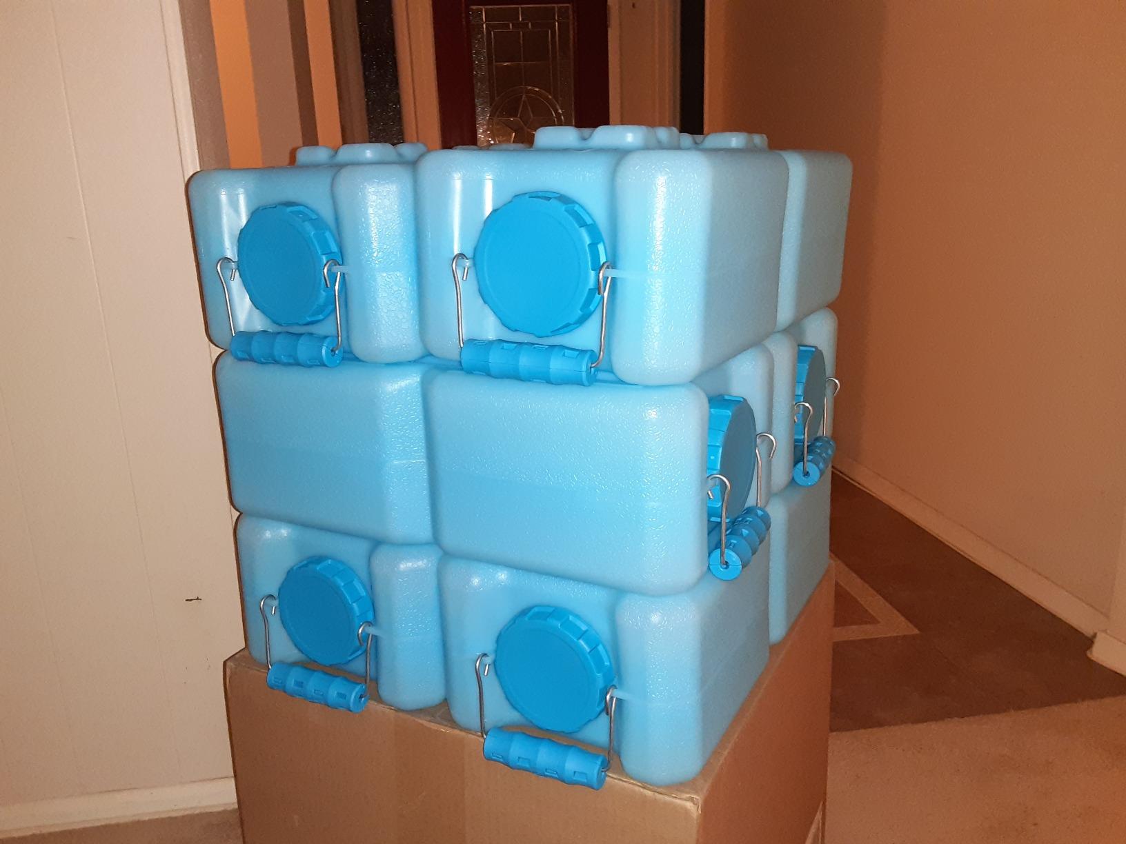 WaterBrick International WaterBrick Water Storage Containers for Emergency Water Storage | 6-Pack of Stackable 3.5 Gallon Water Container Bricks | Food-Grade HDPE Plastic | BPA-Free | STD Blue customer photo 2