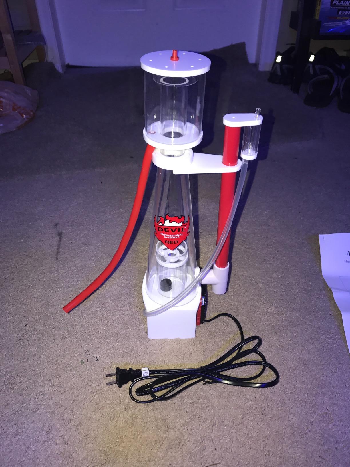 Marine Color RDC 250 Hang On Protein Skimmer for Saltwater Aquarium Internal Needle Wheel Skimmer 7.8W Red Devil SP1 Pump Quiet Filtration System for Reef Coral Marine Tank 50-250L customer photo 2
