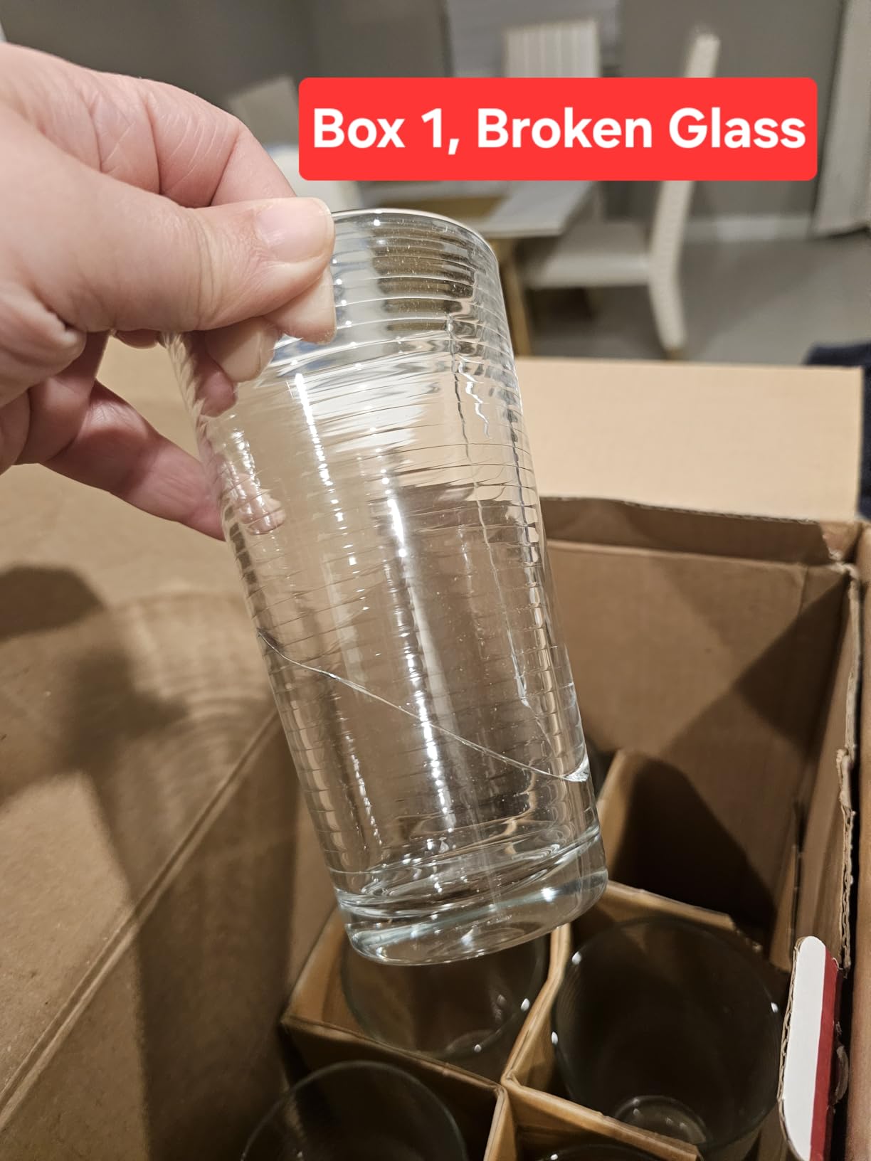 Le'raze Set of 16 Heavy Base Ribbed Durable Drinking Glasses Includes 8 Cooler Glasses (17oz) and 8 Rocks Glasses (13oz), Clear Glass Cups - Elegant Glassware Set customer photo 1