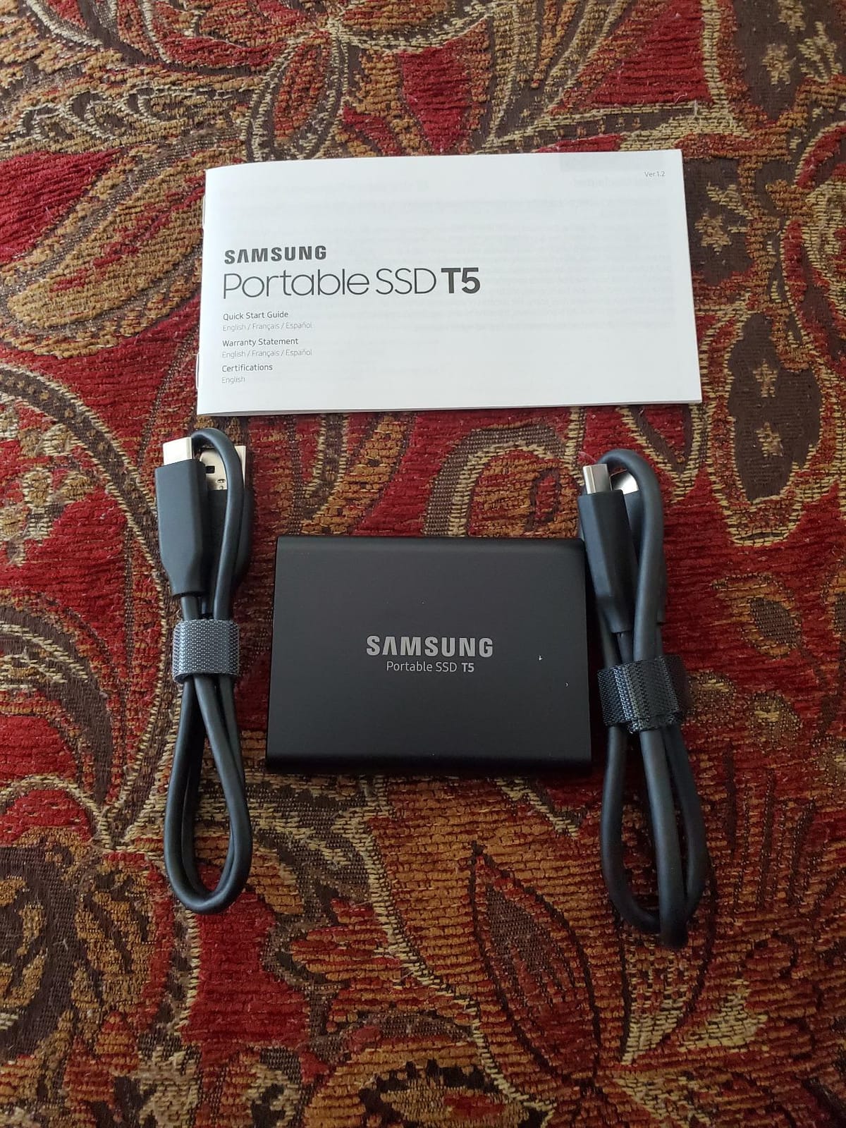 SAMSUNG T5 Portable SSD 1TB - Up to 540MB/s - USB 3.1 External Solid State Drive, Black (MU-PA1T0B/AM) customer photo 1