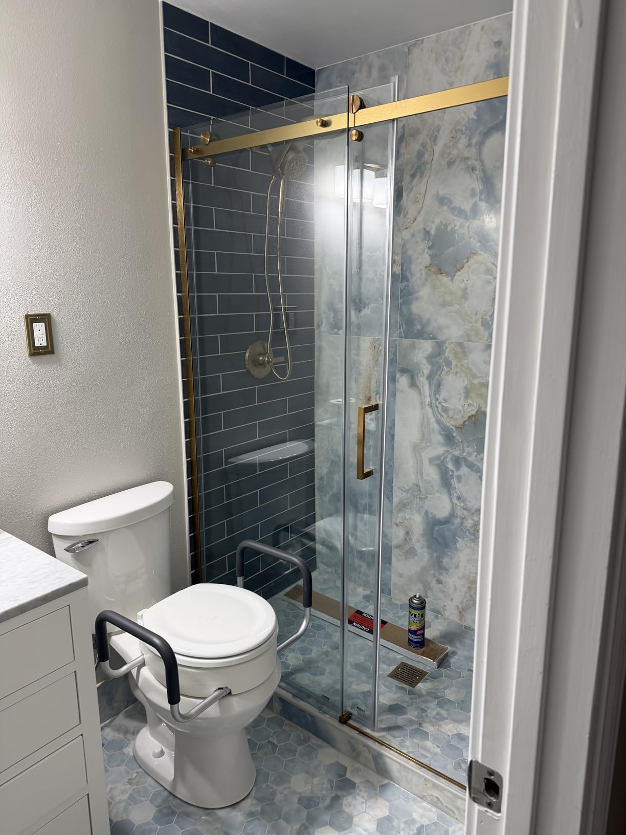 Vive Raised Toilet Seat Riser for Seniors (with Handles) - Handicap Rail customer photo 2