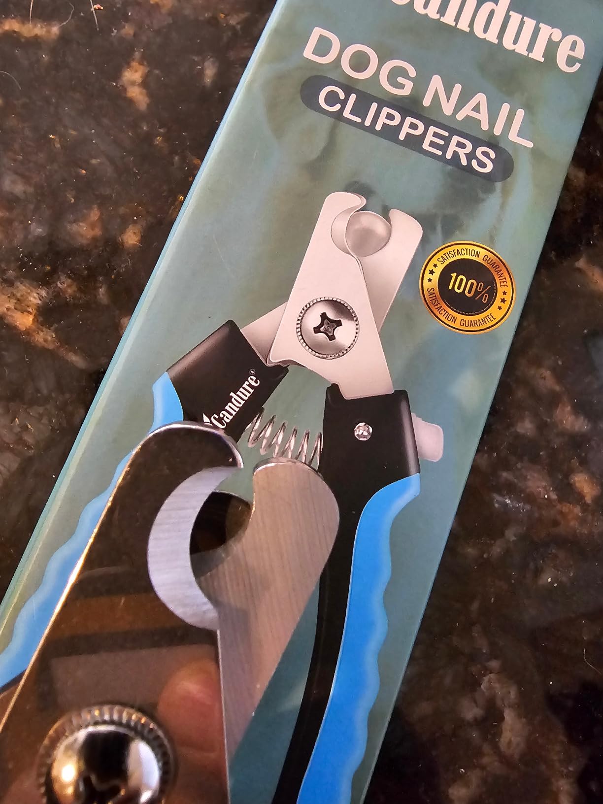 Candure Dog Nail Clippers and Trimmer with Safety Guard to Avoid Over-Cutting Toe Nails, Professional Grooming Pet Nail Clipper with Nail File for Small, Medium & Large Breeds | Pet Dog and Cat Nail Clipper customer photo 1
