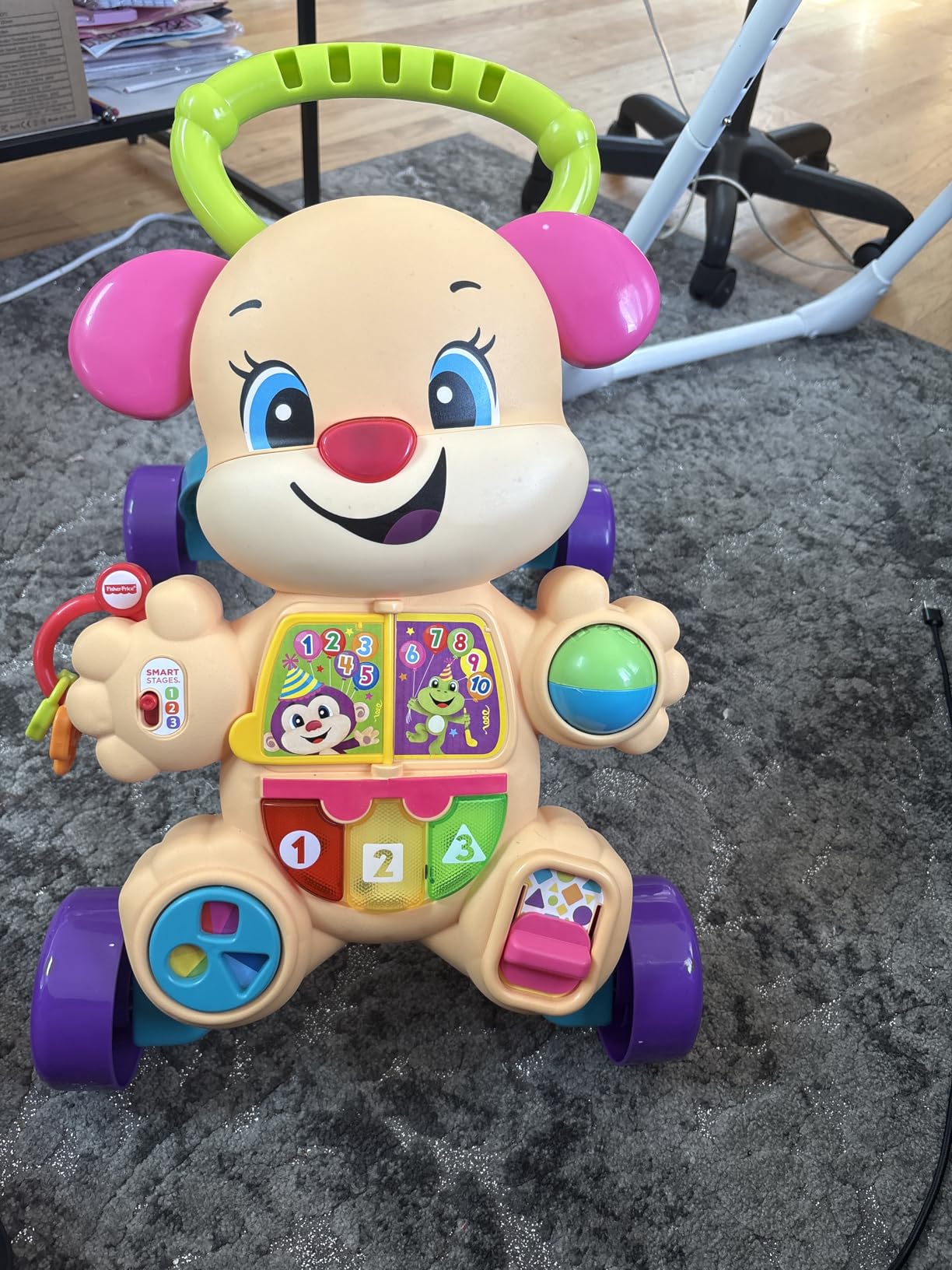 Fisher-Price Laugh & Learn Smart Stages Learn With Sis Walker, Pink | Push Toy, Educational Music & Lights, Busy Activities, Baby & Toddler Ages 6+ Months customer photo 2