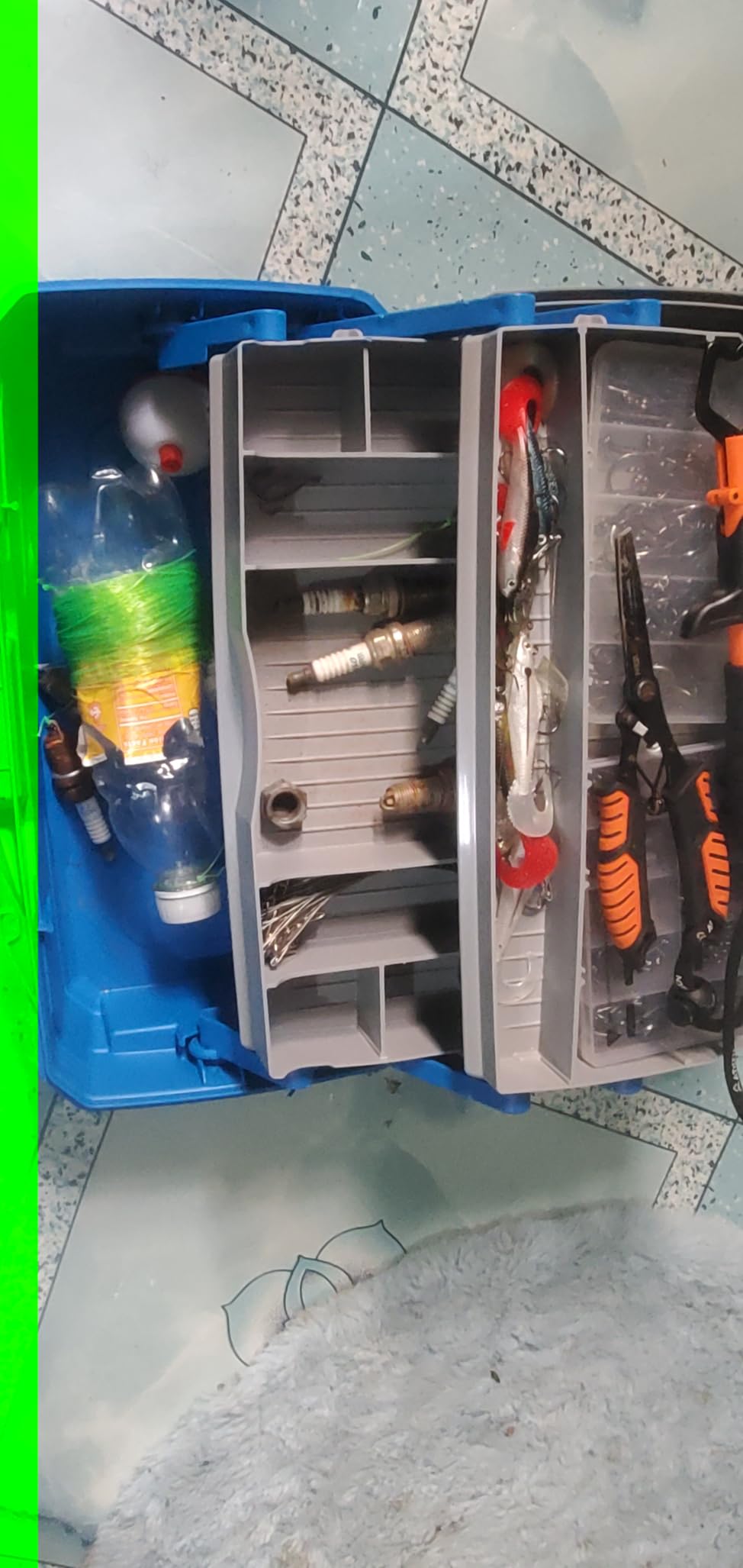Flambeau Outdoors 6382 2-Tray Tackle Box, 15 Compartments, Blue and Gray | Cantilever 2-tray box, 15 compartments with 6 removable dividers, bulk base storage, Draw Tite latch, medium size customer photo 1